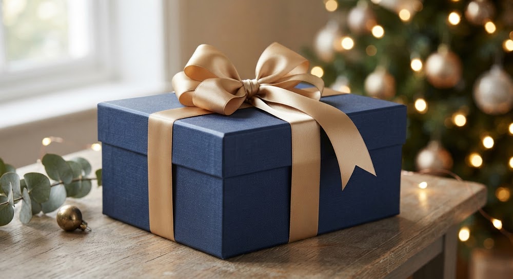 Caja de regalo con lazo elegante